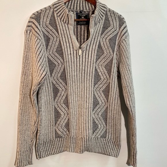 Point Zero - 1/4 zip men’s long sleeve sweater. Size M - Picture 1 of 11